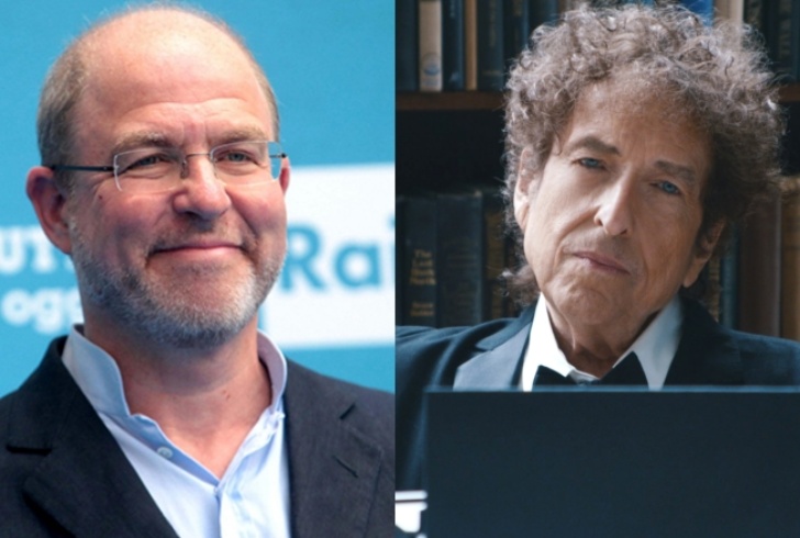 Massimo Gramellini. A destra, Bob Dylan